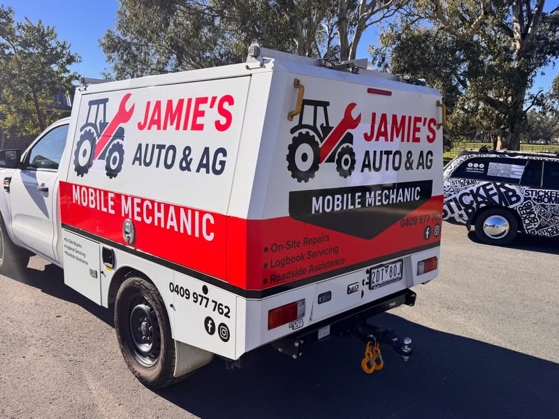 The Jamie's Auto and Ag mobile workshop ute
